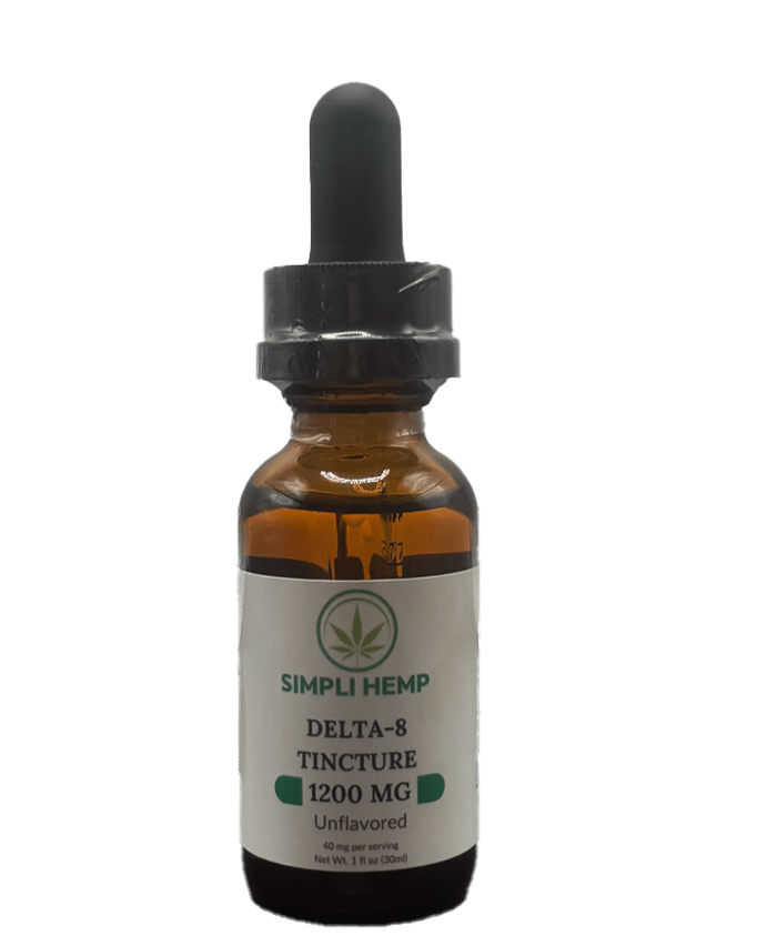 Simpli Hemp Delta-8 Tincture bottle, 1200 mg