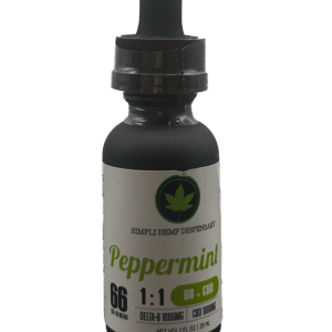 Peppermint CBD Delta-8 oil bottle