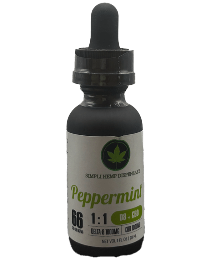 Peppermint CBD Delta-8 oil bottle